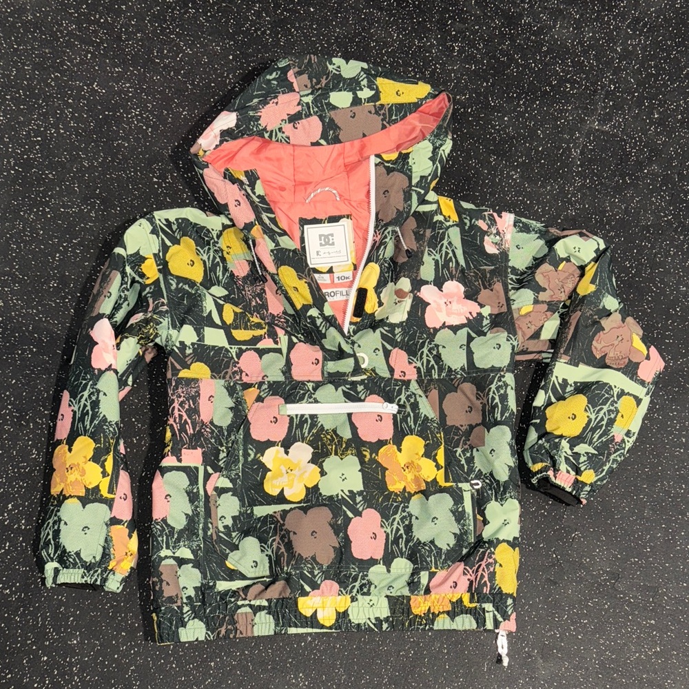 DC Andy Warhol Multicolor Floral Ski Snowboard Anorak Jacket NWT Women's Large L